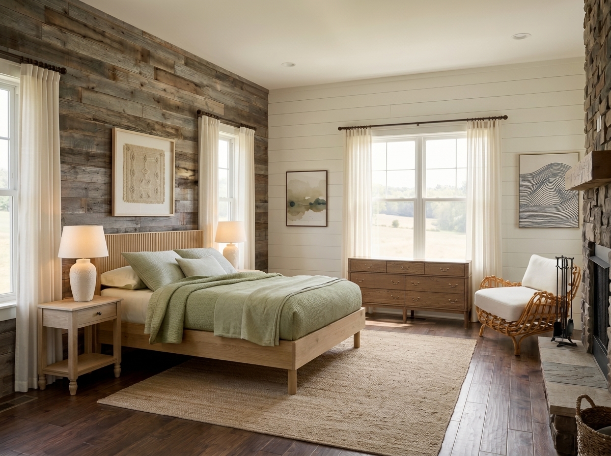 Same bedroom with the new pieces swapped in